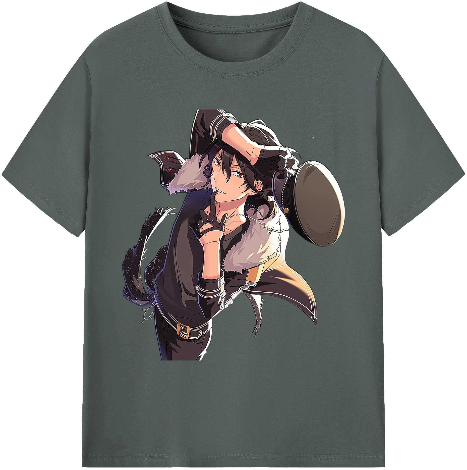 （画像用） あんさんぶるスターズ! Ensemble Stars 綿100％ メンズ半袖Tシャツ｜肌触りやわらか＆通気性